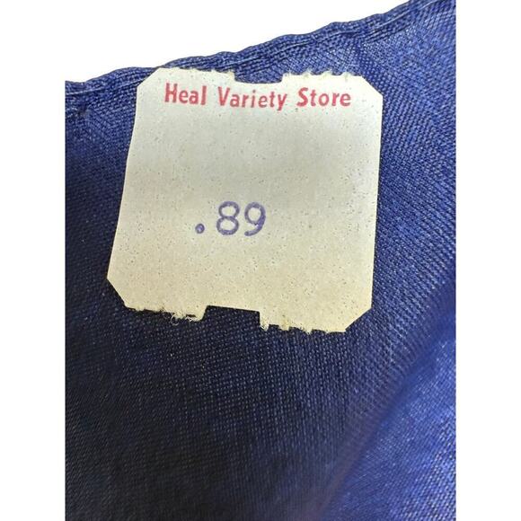 VTG Super Mod 70s Groovy Blue Orange Swirl Scarf Made in Japan 52x13 Acetate - Picture 4 of 5